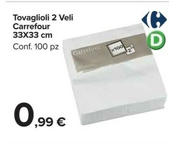 Carrefour Market Carrefour Tovaglioli 2 Veli offerta