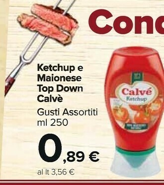 Carrefour Market Calvè Ketchup E Maionese Top Down offerta
