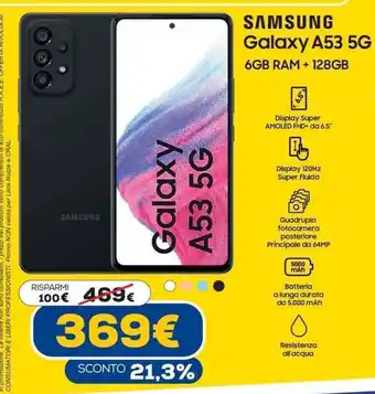 Euronics Samsung Galaxy A53 5G 6GB RAM + 128GB offerta