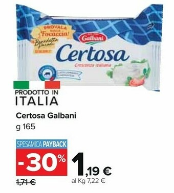 Carrefour Market Galbani Certosa 165 G(ml) offerta