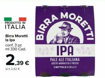 Carrefour Market Moretti Birra - Birra 330 G(ml) offerta