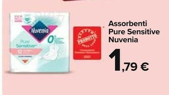 Carrefour Market Nuvenia Assorbenti Pure Sensitive offerta