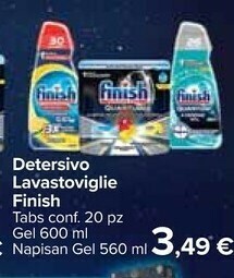 Carrefour Market Finish Detersivo Predosato Lavastoviglie Tabs All In 1 offerta
