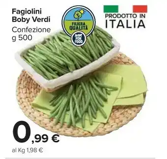 Carrefour Carrefour Fagiolini Boby Verdi offerta