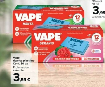Carrefour Vape Ricarica Piastrine offerta