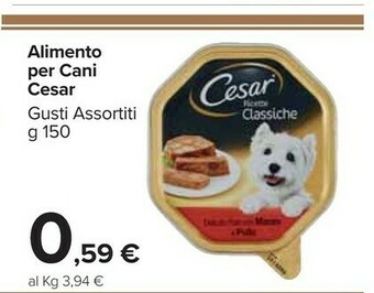Carrefour Cesar Cibo per cani offerta
