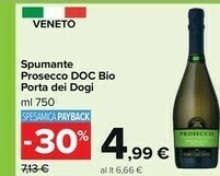 Carrefour Market Porta Dei Dogi Spumante Prosecco Doc Bio offerta