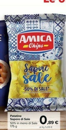 Carrefour Market Amica Chips Patatine Sapore Di Sale offerta