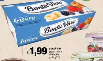 Bontà Viva Yogurt intero alla frutta 8 pz x 125 g