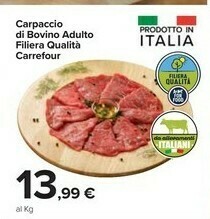 Carrefour Market Carrefour Carpaccio Di Bovino Adulto Filiera Qualità offerta