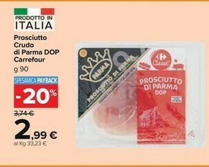 Carrefour Market Prosciutto Crudo Di Parma Dop offerta