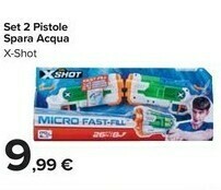 Carrefour Market Xshot Set 2 Pistole Spara Acqua offerta