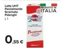 Carrefour Market Polenghi Latte Italiano Fresco Parzialmente Scremato offerta