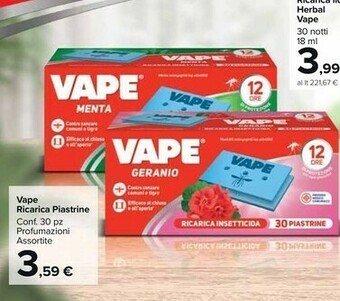 Carrefour Market Vape Ricarica Piastrine offerta