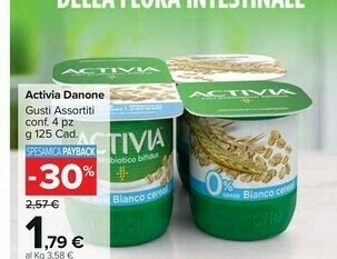 Carrefour Market Danone Activia 0% Grassi offerta