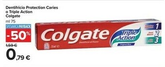 Carrefour Market Colgate Dentifricio Protection Caries O Triple Action offerta