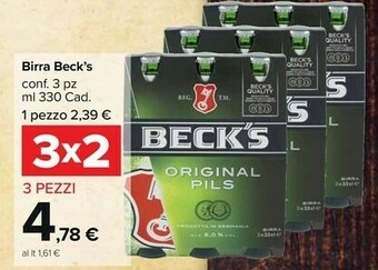 Carrefour Market Becks Beck's - Birra 330 G(ml) offerta