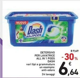 Conad Dash Detersivo lavatrice offerta