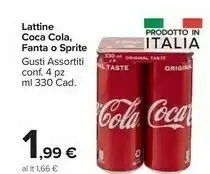 Carrefour Fanta Lattine Coca Cola O Sprite offerta
