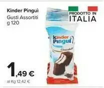 Carrefour Kinder Pinguì Cioccolato 120 G(ml) offerta