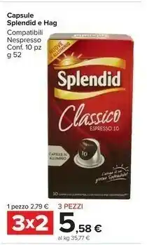 Carrefour Splendid Caffè Classico offerta