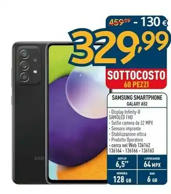 Samsung Galaxy A52 128 GB Display 6.5” FHD+ Super AMOLED Awesome Black