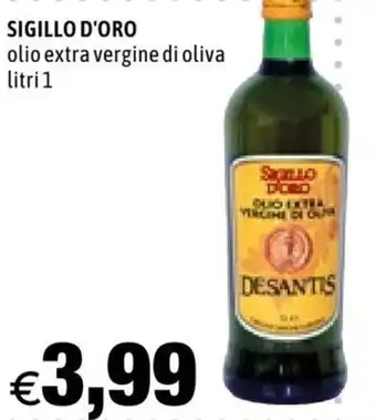 Hurrà Desantis Sigillo d'Oro Olio extra vergine di oliva 1 litri offerta