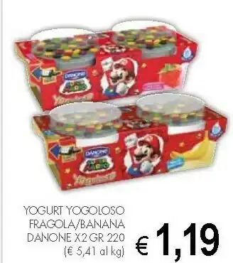Crai Danone Yogurt Yogoloso Fragola/banana offerta