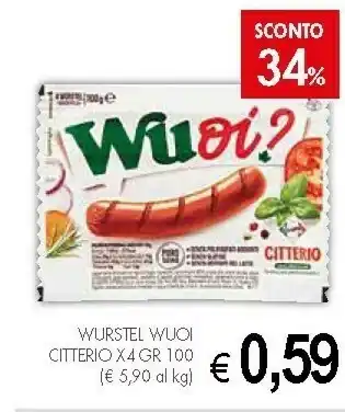Crai Citterio Wurstel Wuoi offerta