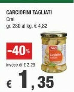 Crai Carciofini sott'olio offerta