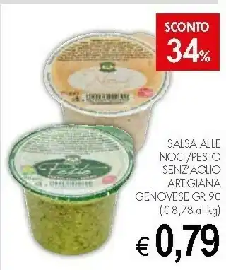 Crai Artigiana genovese Salsa Alle Noci/pesto Sen Aglio offerta