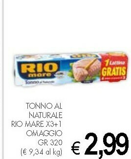 Crai Rio Mare Tonno Rio mare offerta