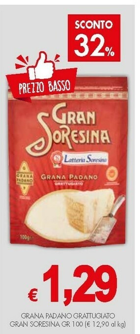 Crai Latteria Soresina Grana Padano Grattugiato offerta