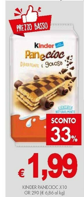 Crai Kinder Merendine offerta
