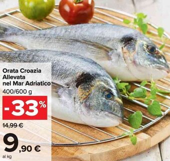 Carrefour Market Orata Croazia Allevata nel Mar Adriatico 400/600 g offerta