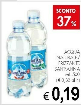Crai Sant'anna Acqua Minerale Naturale Frizzante 500 G(ml) offerta