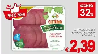 Crai Citterio Carpaccio Di Carne Bovina offerta