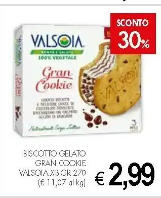 Crai Valsoia Biscotto Gelato Gran Cookie offerta