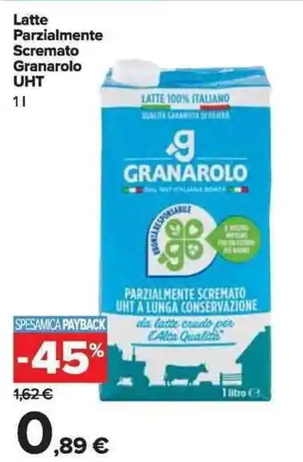 Carrefour Market Granarolo Latte Parzialmente Scremato UHT 1 l offerta