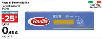 Carrefour Market Barilla Pasta di Semola 500 g offerta
