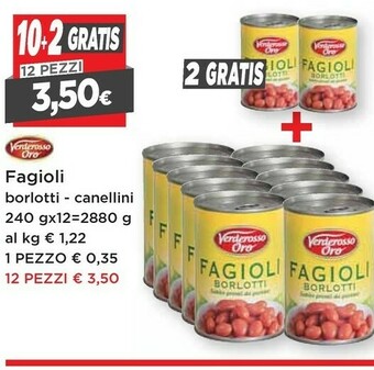 DPiù Verderosso oro Fagioli borlotti offerta