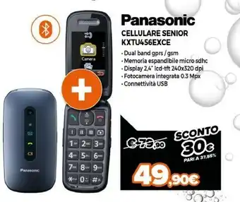 Expert Panasonic Cellulare Senior KXTU456EXCE offerta