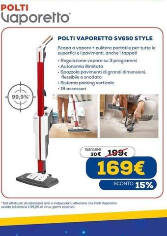 Euronics Polti Vaporetto SV650 Style offerta