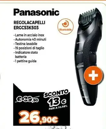 Expert Panasonic Regolacapelli ERGC53K503 offerta