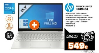 Expert HP Pavilion 13-bb0002nl DDR4-SDRAM Computer Portatile 33,8 Cm (13.3") 1920 X 1080 Pixel Intel® Core™ I5 Di Undicesima Generaz offerta