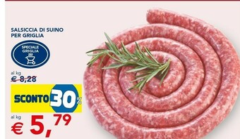 Esselunga Salsiccia Di Suino Per Griglia offerta