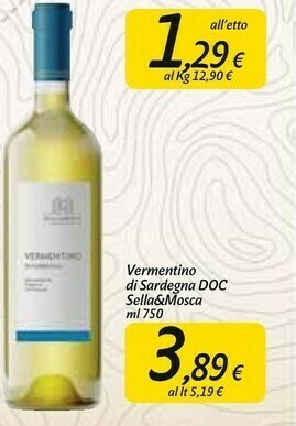 Carrefour Market Sellamosca - Vermentino Di Sardegna Doc 750 G(ml) offerta