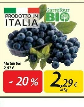 Carrefour Market Mirtilli Bio offerta