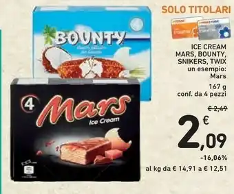 Conad Mars/ Bounty/ Snikers/ Twix Ice Cream offerta