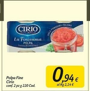 Carrefour Market Cirio La Finissima Polpa offerta